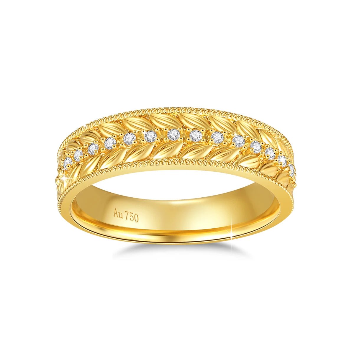 Szjinao Wheat 100% 18k Gold Ring For Woman With Certificiate Luxury Moissanite Diamond Jewelry High Quality Graduation Gift Sale - Tara's Tiny Treasures