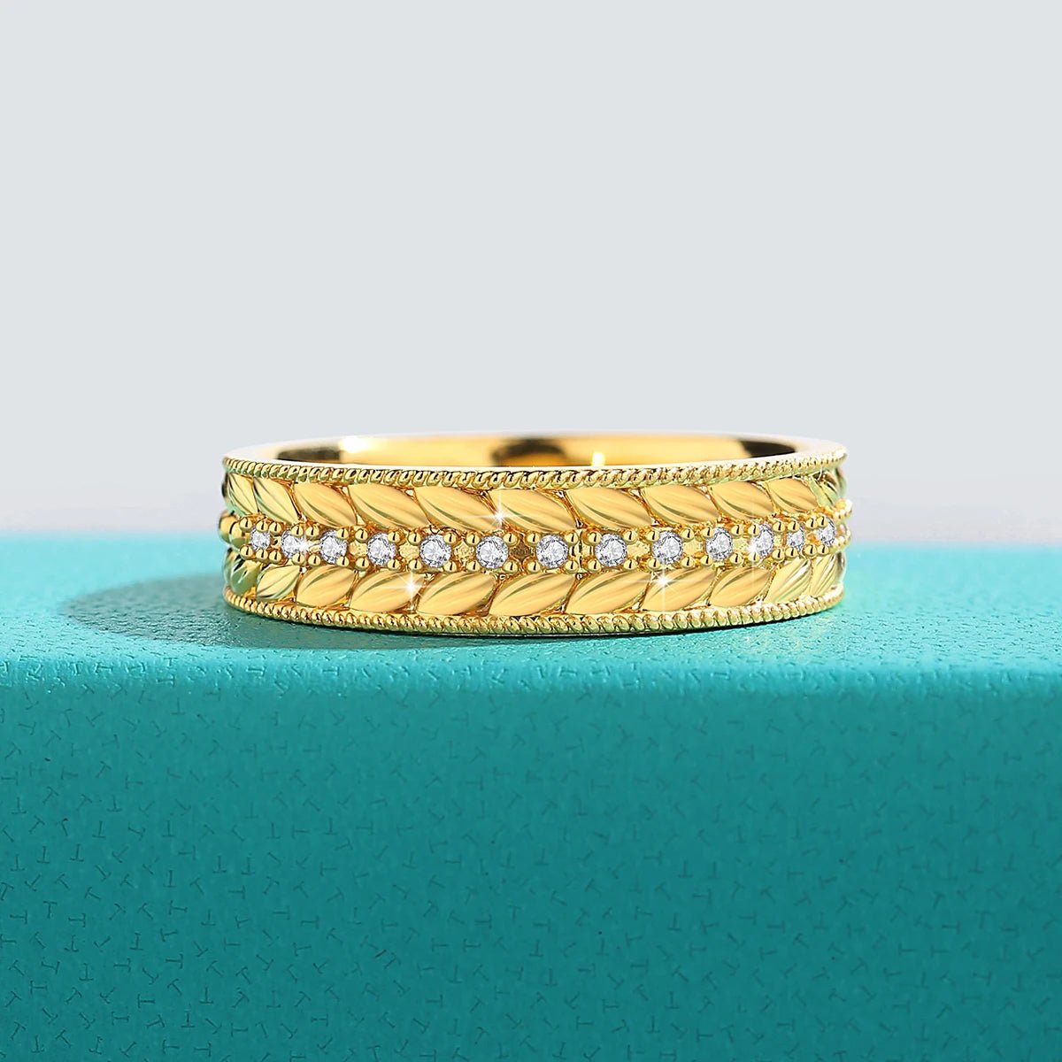 Szjinao Wheat 100% 18k Gold Ring For Woman With Certificiate Luxury Moissanite Diamond Jewelry High Quality Graduation Gift Sale - Tara's Tiny Treasures