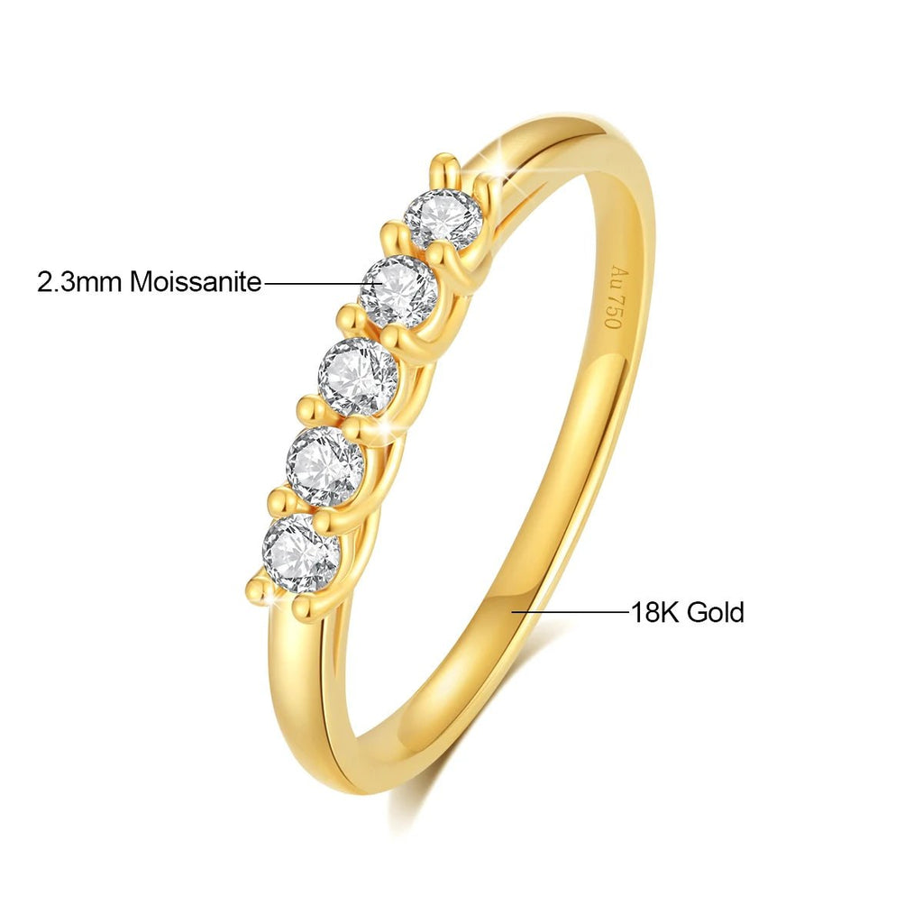 Szjinao Wheat 100% 18k Gold Ring For Woman With Certificiate Luxury Moissanite Diamond Jewelry High Quality Graduation Gift Sale - Tara's Tiny Treasures