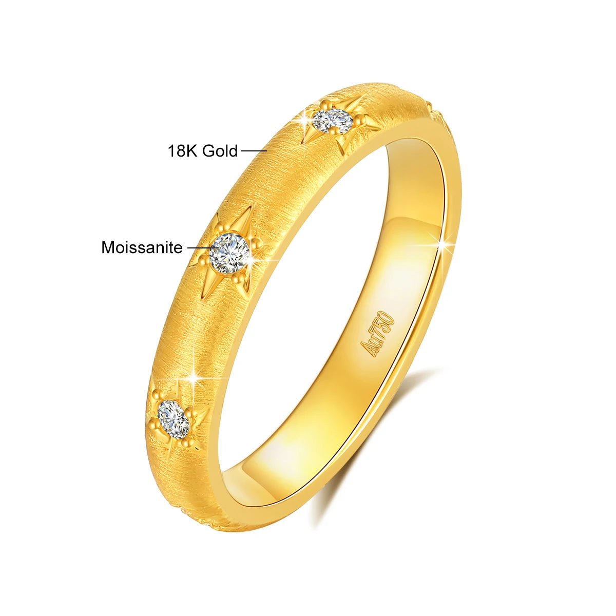 Szjinao Wheat 100% 18k Gold Ring For Woman With Certificiate Luxury Moissanite Diamond Jewelry High Quality Graduation Gift Sale - Tara's Tiny Treasures