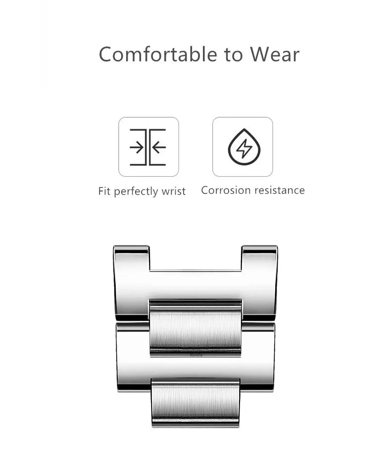 Top Brand Luxury Carnival Quartz Watch for Women Bracelet Square Full Steel Reloj Mujer Montre Femme Women's wristwatch White - Tara's Tiny Treasures