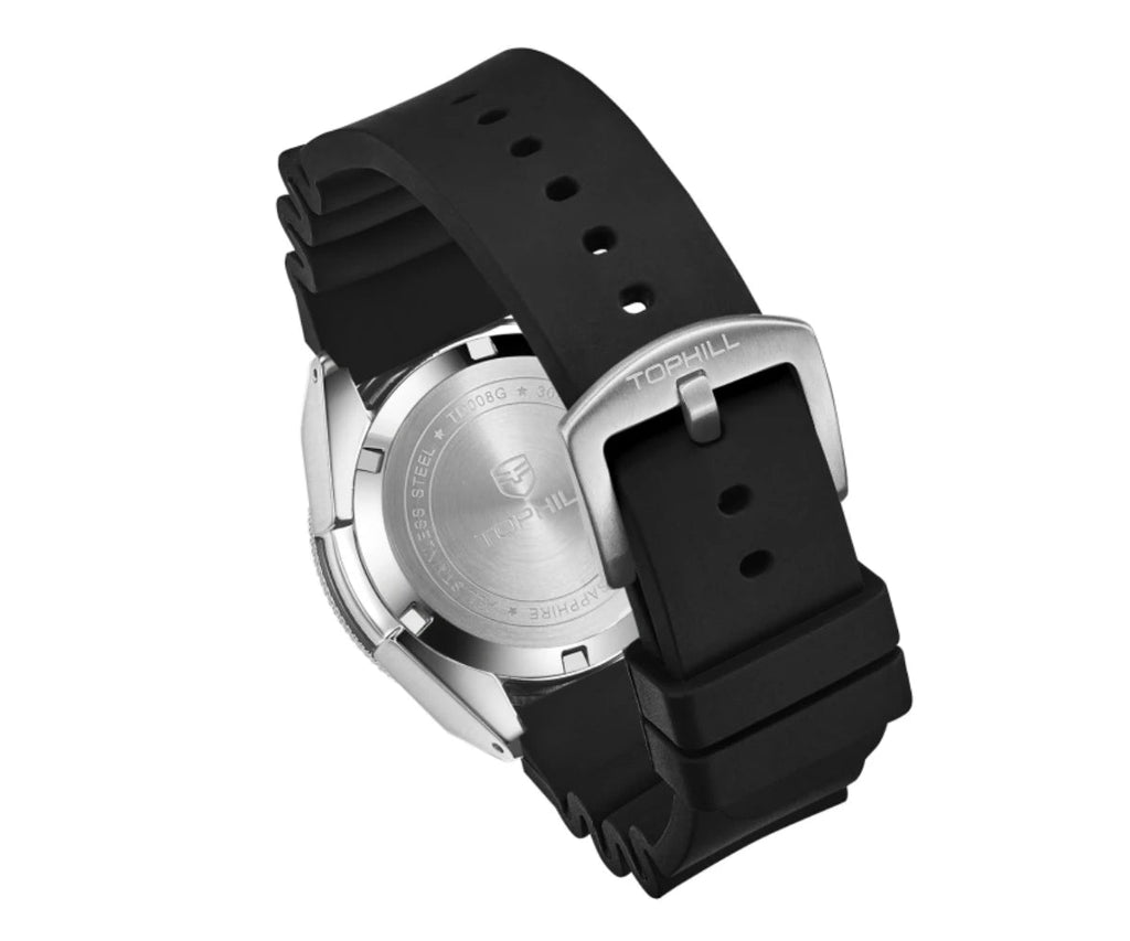 TOPHILL 43.8mm Automatic Mechanical Diving Watch NH35 Men's Wristwatches Waffle Dial Super Luminous 30Bar Sapphire Reloj TD008G - Tara's Tiny Treasures