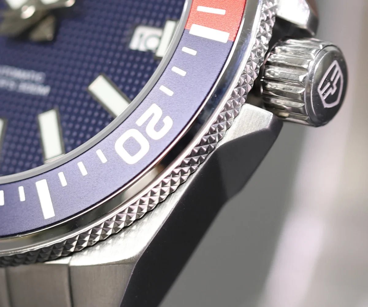 TOPHILL 43.8mm Automatic Mechanical Diving Watch NH35 Men's Wristwatches Waffle Dial Super Luminous 30Bar Sapphire Reloj TD008G - Tara's Tiny Treasures