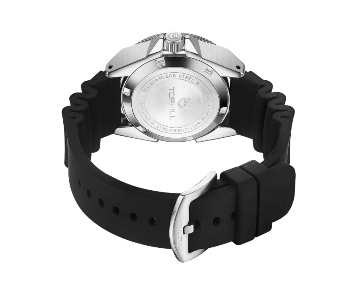 TOPHILL 43.8mm Automatic Mechanical Diving Watch NH35 Men's Wristwatches Waffle Dial Super Luminous 30Bar Sapphire Reloj TD008G - Tara's Tiny Treasures