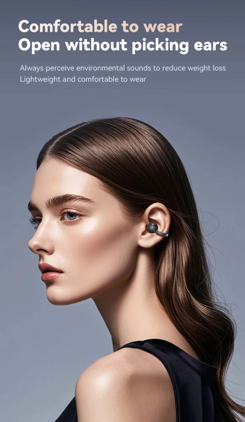 Touch Screen Bluetooth Headphones 144 Languages Real-time Translation Headphones Wireless Open Ear Clips Sports Gaming Earphone - Tara's Tiny Treasures
