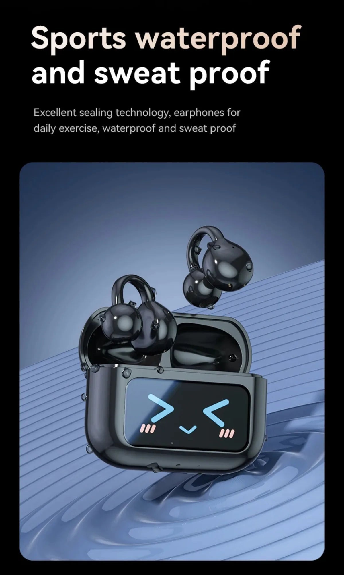 Touch Screen Bluetooth Headphones 144 Languages Real-time Translation Headphones Wireless Open Ear Clips Sports Gaming Earphone - Tara's Tiny Treasures
