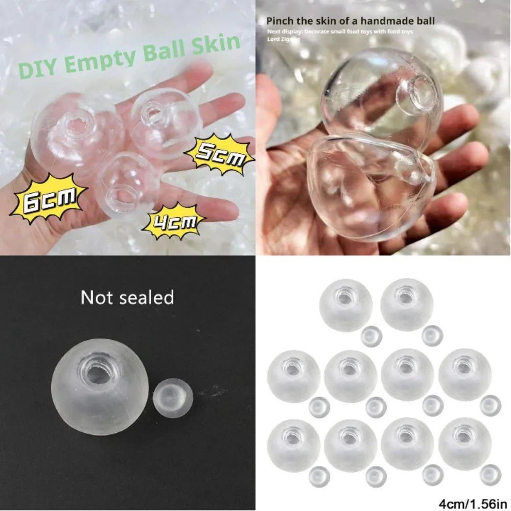Tpr empty water polo decompression hand-made empty ball DIY toy empty leather can not be broken noisy ball filling accessories. - Tara's Tiny Treasures