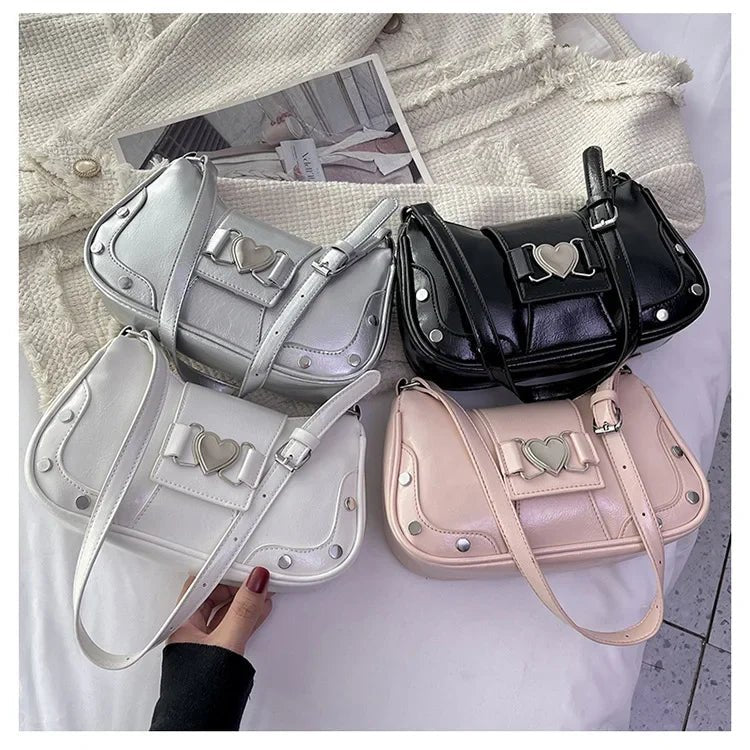 Trendy Bow Shoulder Bag Handbag Casual Underarm Bag Daily Commuting Bags PU Leather Lady Banquet Bag Business Women's Bags - Tara's Tiny Treasures
