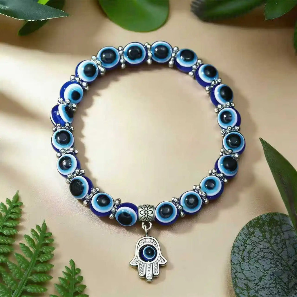 Turkish Evil Eye Bracelet for Men Women Blue Beaded Handmade Charm Jewelry with Butterfly Pendant charm bracelet jewelry - Tara's Tiny Treasures