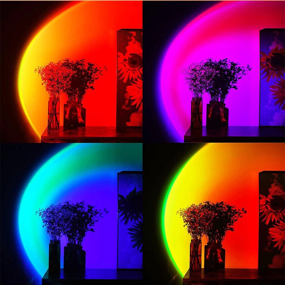 Tuya Smart Sunset Lamp USB Projector LED Night light with Remote Bluetooth App Control Atmosphere Mood Light for Photography - Tara's Tiny Treasures