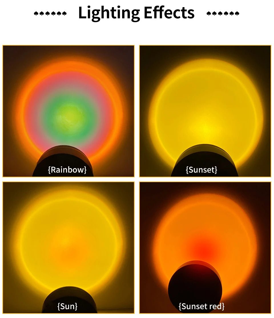 Tuya Smart Sunset Lamp USB Projector LED Night light with Remote Bluetooth App Control Atmosphere Mood Light for Photography - Tara's Tiny Treasures