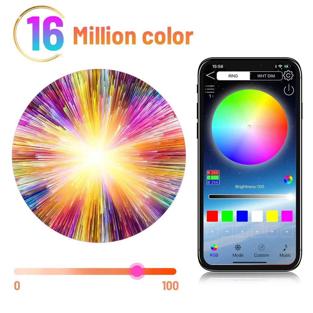 Tuya Smart Sunset Lamp USB Projector LED Night light with Remote Bluetooth App Control Atmosphere Mood Light for Photography - Tara's Tiny Treasures