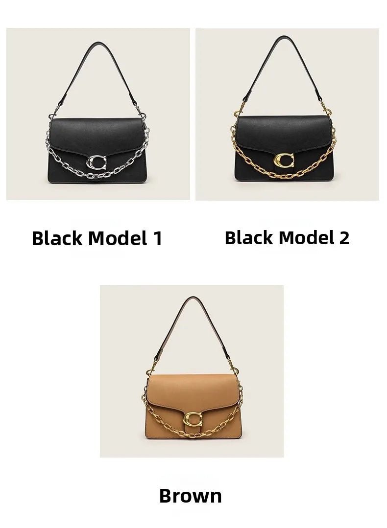 Urban Minimalist Large Capacity Women's Crossbody Bag Underarm Single Shoulder Satchel Gift for Girls Fashionable Chain Design - Tara's Tiny Treasures