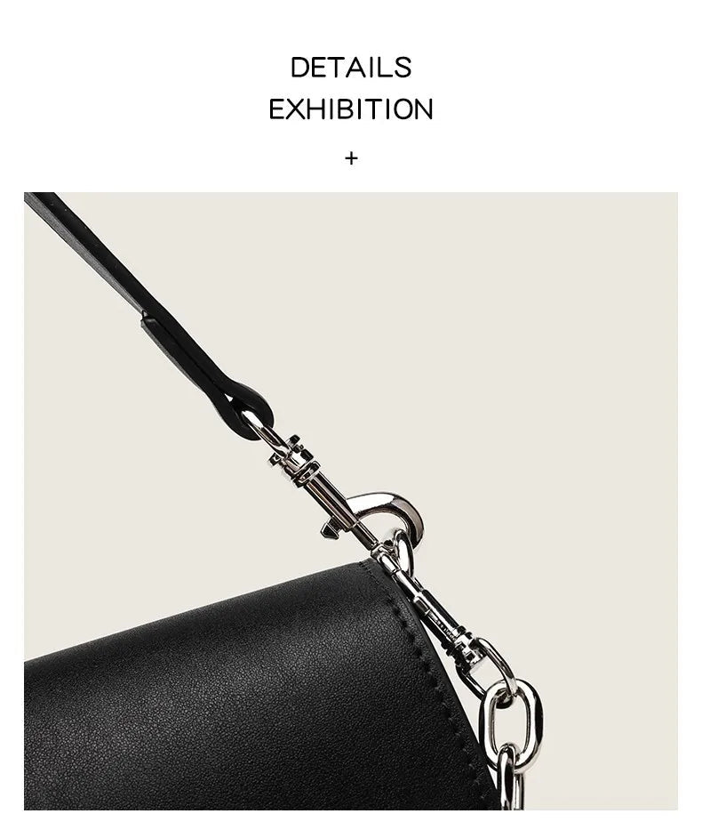 Urban Minimalist Large Capacity Women's Crossbody Bag Underarm Single Shoulder Satchel Gift for Girls Fashionable Chain Design - Tara's Tiny Treasures