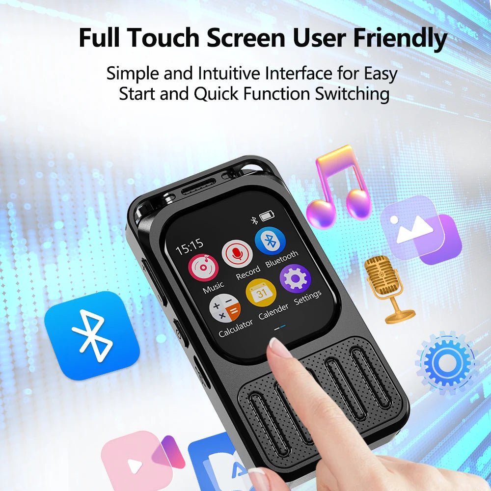 Vandlion V78 AI Voice Recorder Speech-to-Text Connect App Record Voice Activation Touchable Screen 1200mAh Long Time Recording - Tara's Tiny Treasures
