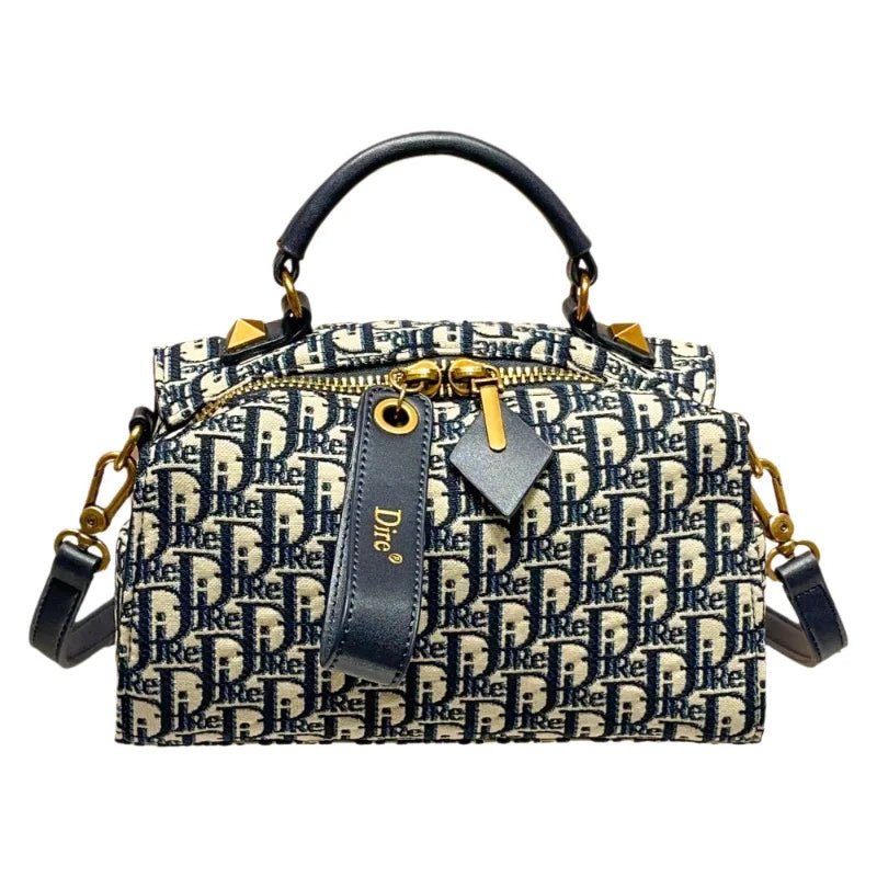 Vintage Diaper Bag For Women: Simple Luxury Leather Handbag, High-End Casual Messenger With Paris Designer Logo Design - Tara's Tiny Treasures