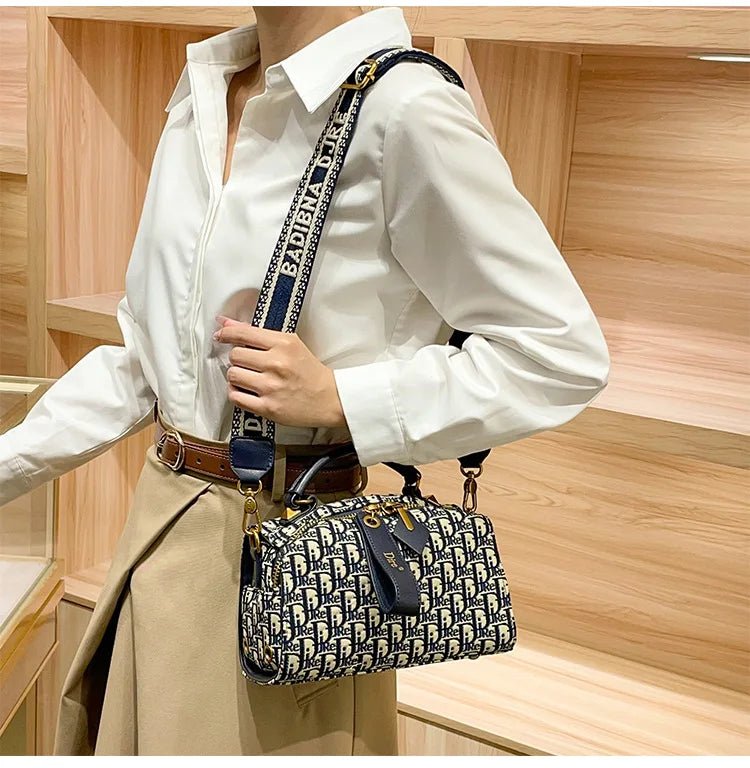 Vintage Diaper Bag For Women: Simple Luxury Leather Handbag, High-End Casual Messenger With Paris Designer Logo Design - Tara's Tiny Treasures