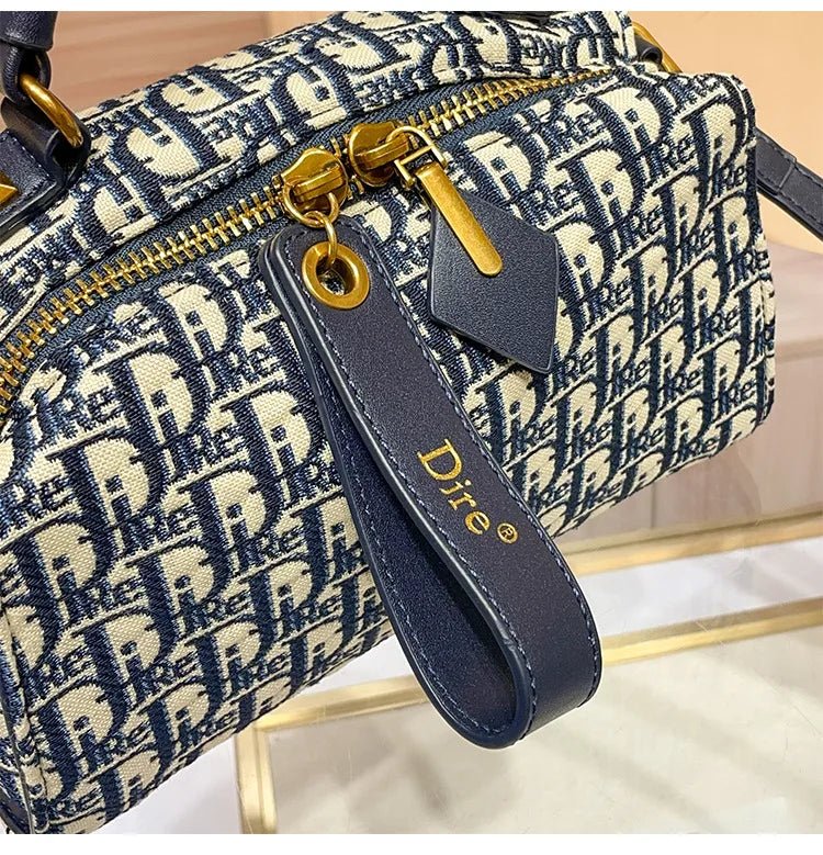 Vintage Diaper Bag For Women: Simple Luxury Leather Handbag, High-End Casual Messenger With Paris Designer Logo Design - Tara's Tiny Treasures