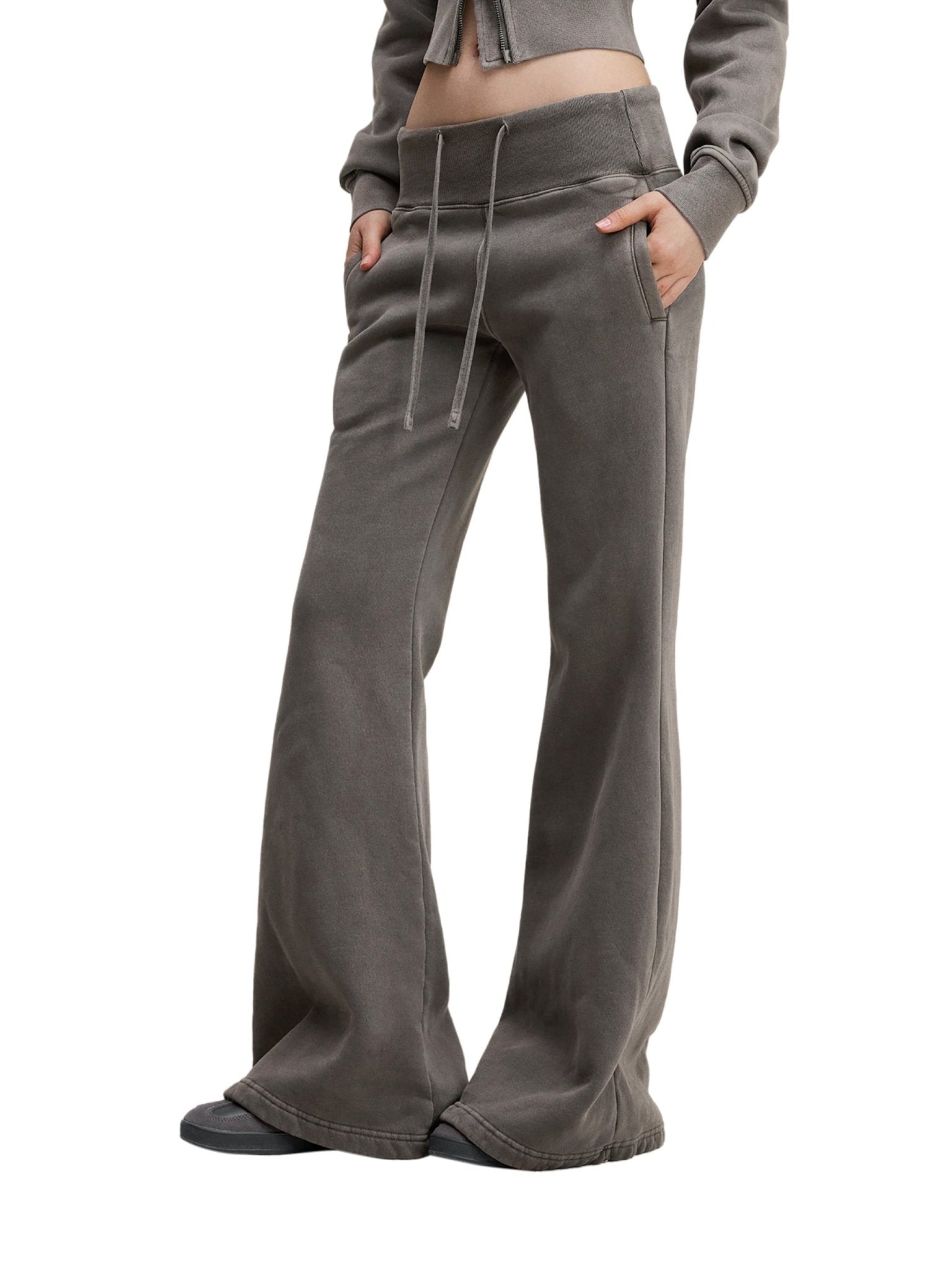 Vintage Washed Flared Fleece Pants - Tara's Tiny Treasures