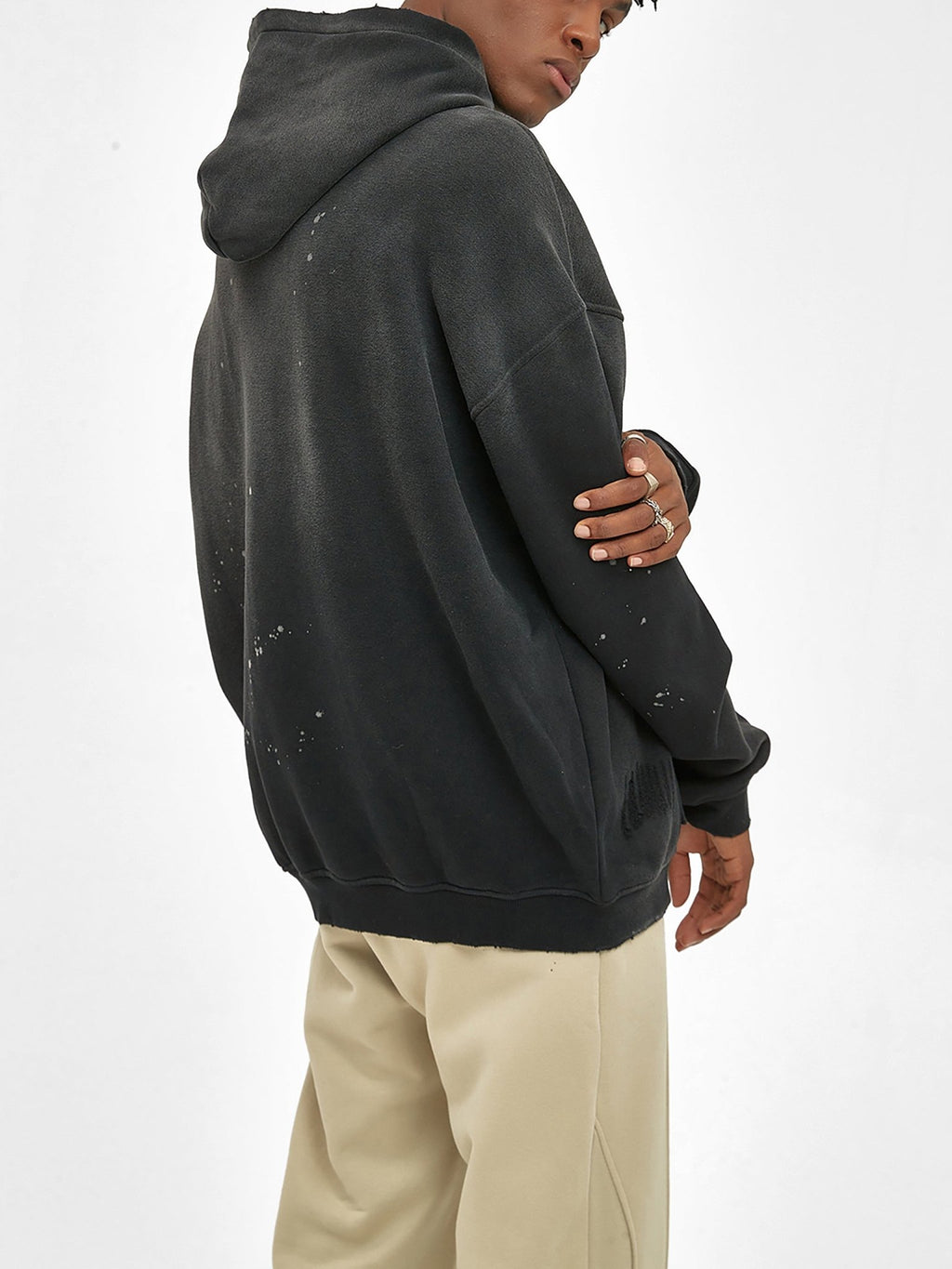 Vintage Washed Frayed Fleece Hoodie - Tara's Tiny Treasures
