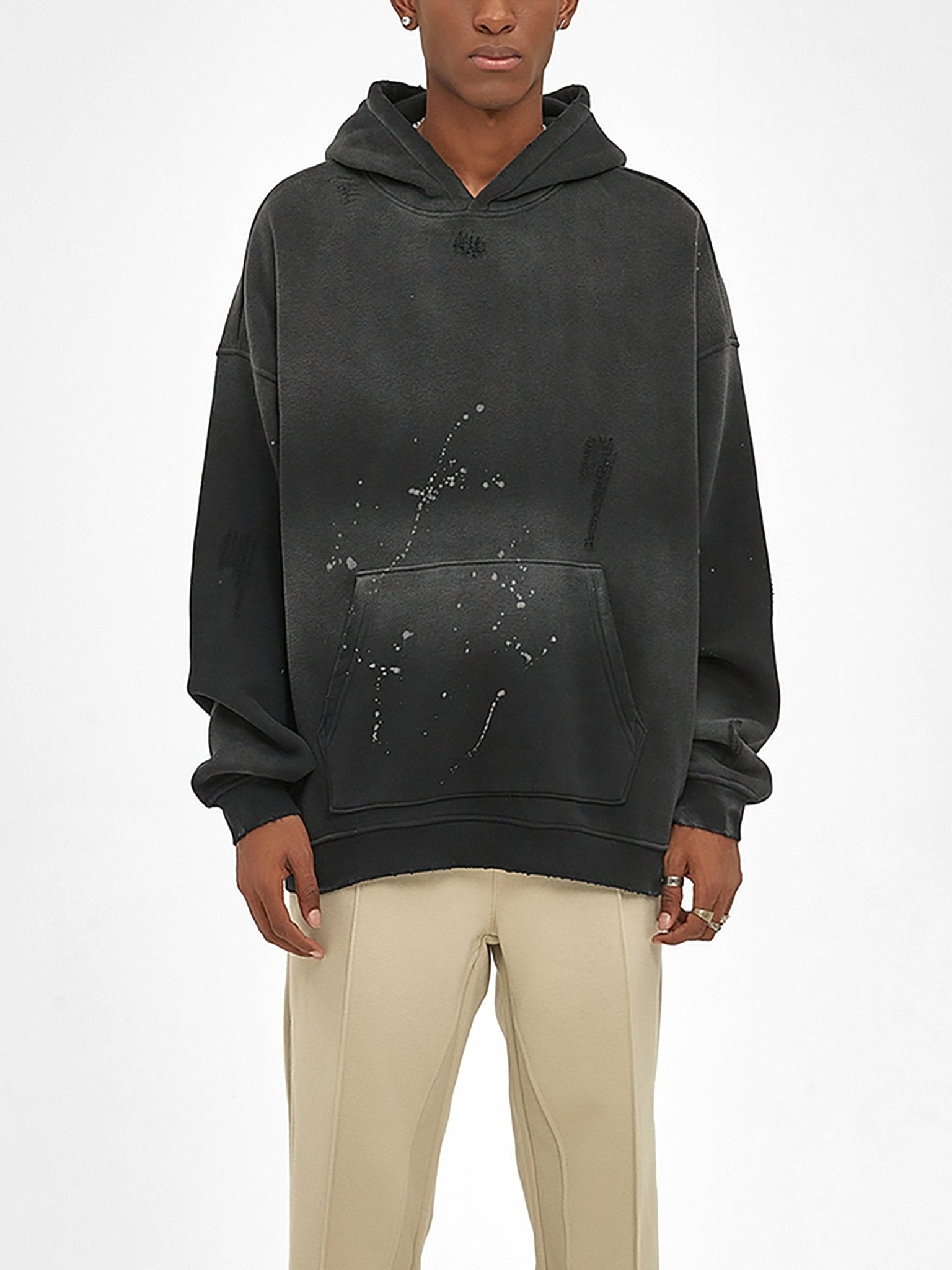 Vintage Washed Frayed Fleece Hoodie - Tara's Tiny Treasures