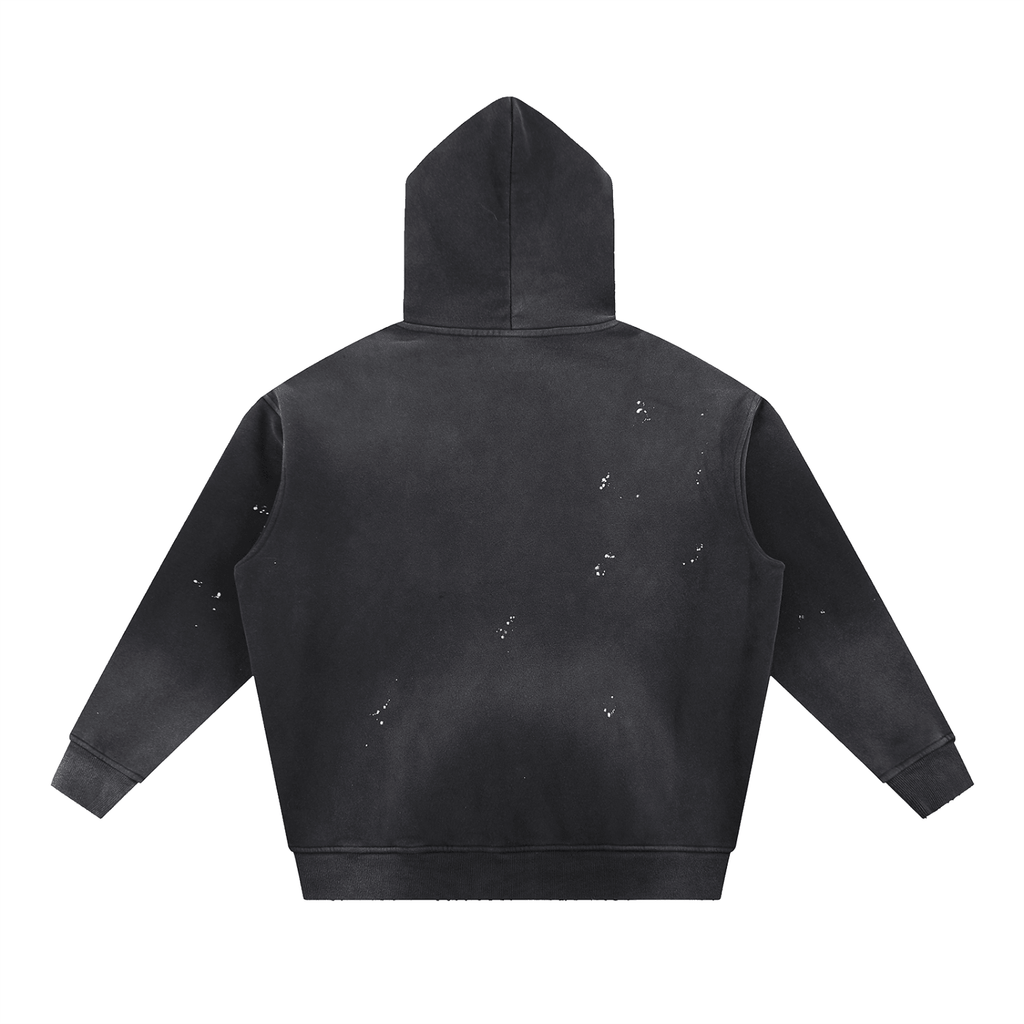 Vintage Washed Frayed Fleece Hoodie - Tara's Tiny Treasures