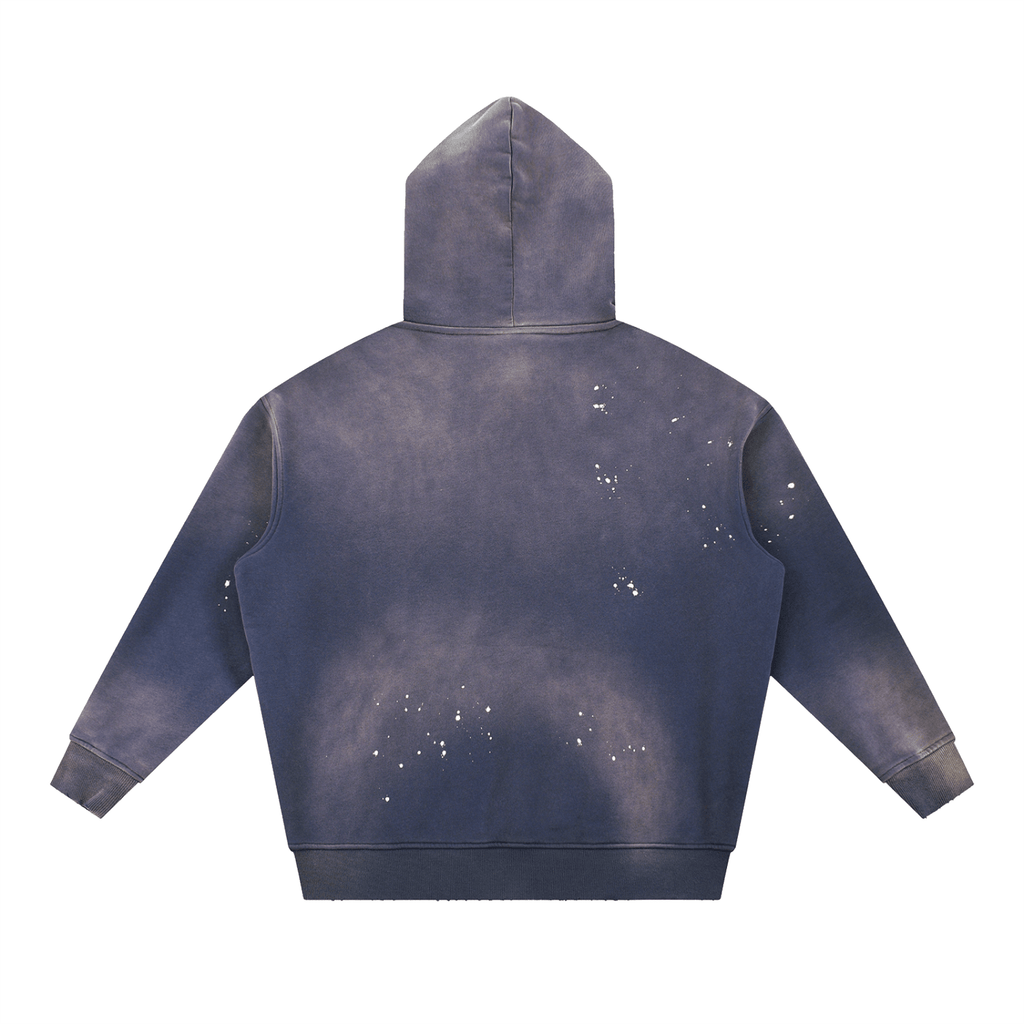Vintage Washed Frayed Fleece Hoodie - Tara's Tiny Treasures