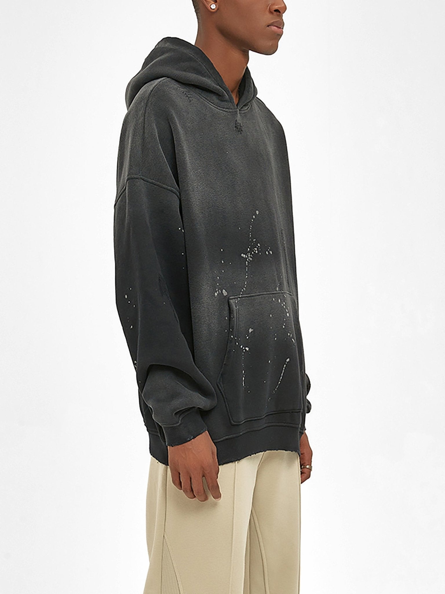 Vintage Washed Frayed Fleece Hoodie - Tara's Tiny Treasures