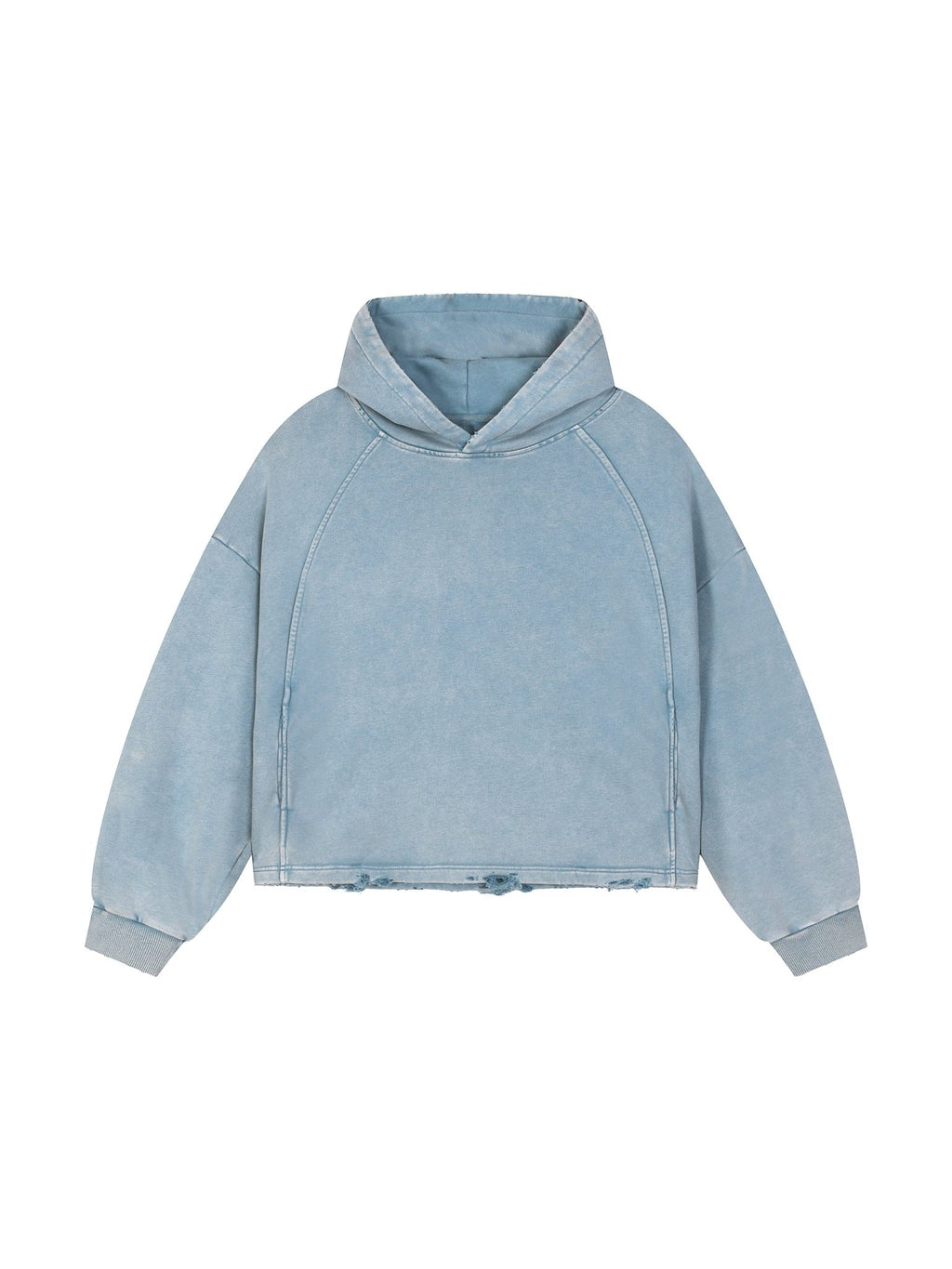 Vintage Washed Frayed-Hem Hoodie - Tara's Tiny Treasures