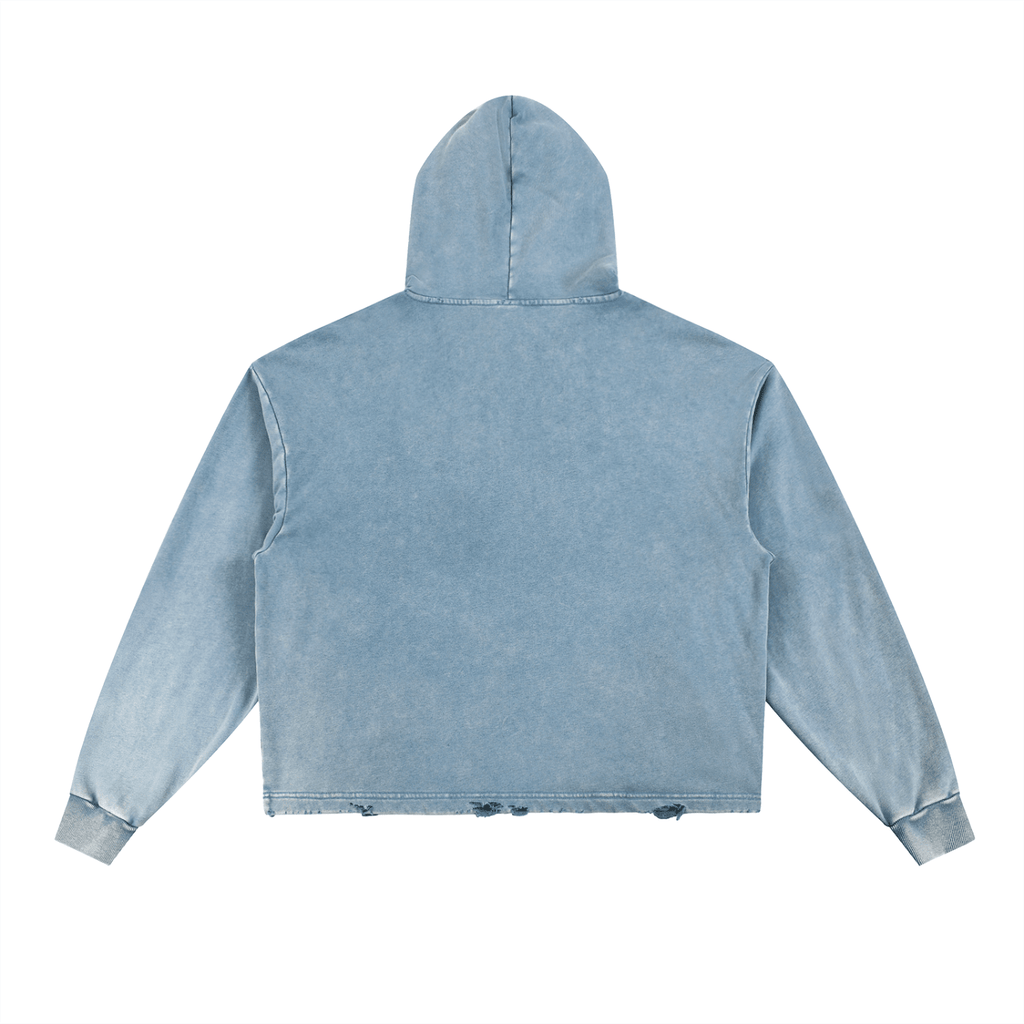 Vintage Washed Frayed-Hem Hoodie - Tara's Tiny Treasures