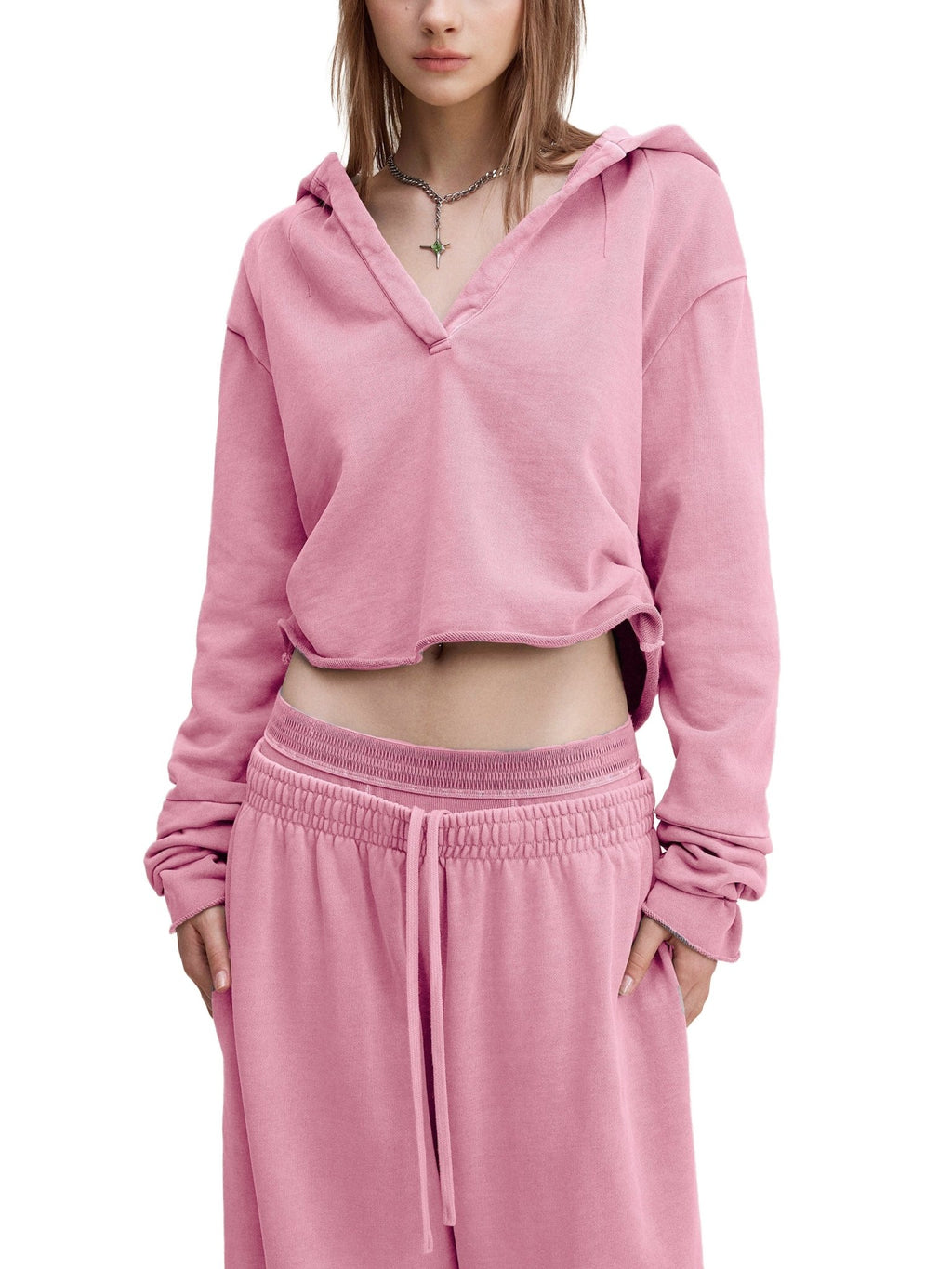 Vintage Washed Raw Edge Hoodie - Tara's Tiny Treasures