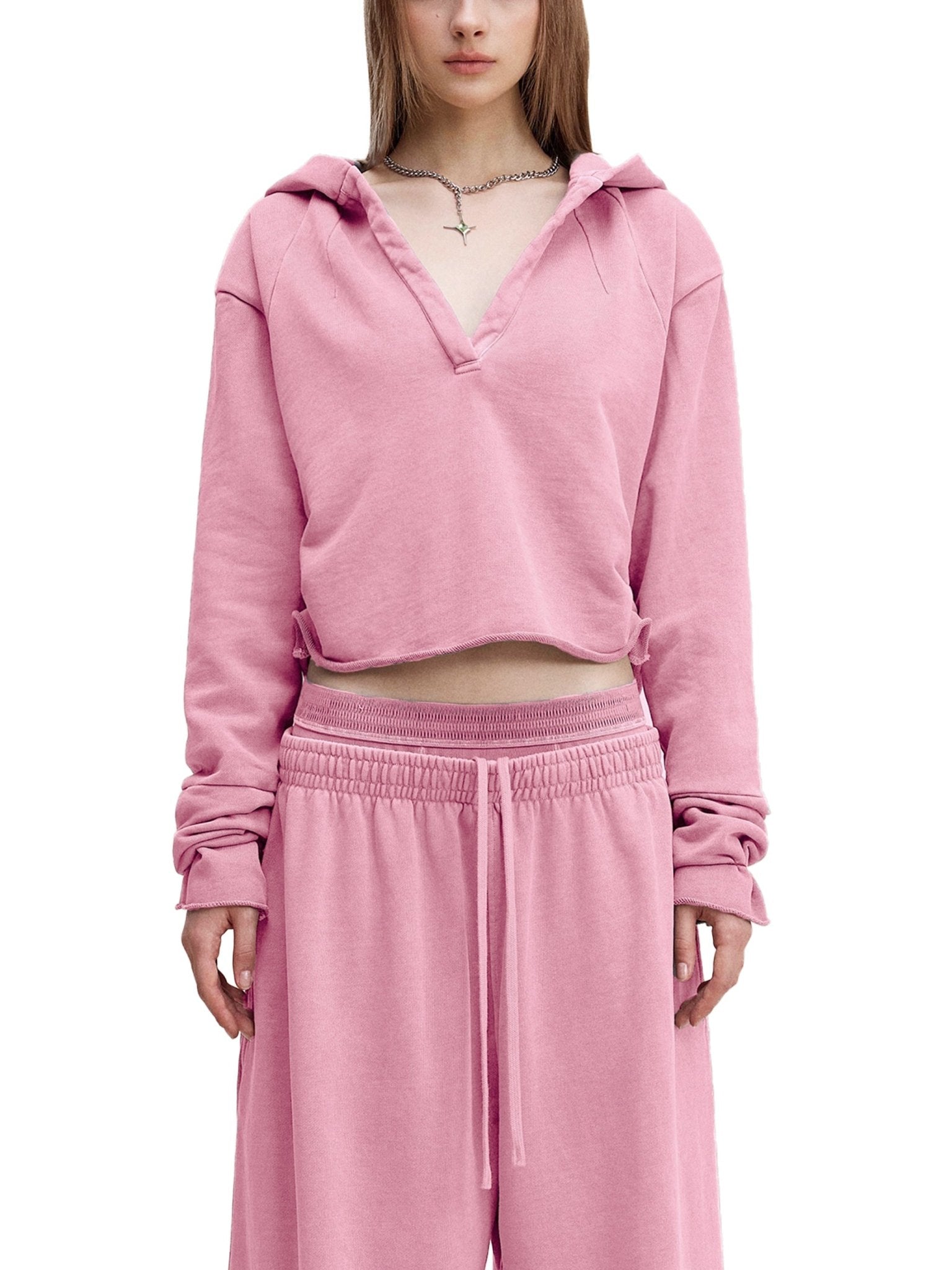 Vintage Washed Raw Edge Hoodie - Tara's Tiny Treasures