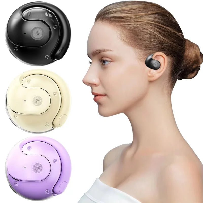 Wireless Bluetooth AI Real-time Language Translation Earphones 144 Languages Ear Hanging Headphone Translator For Busine - Tara's Tiny Treasures