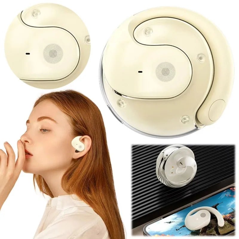 Wireless Bluetooth AI Real-time Language Translation Earphones 144 Languages Ear Hanging Headphone Translator For Busine - Tara's Tiny Treasures