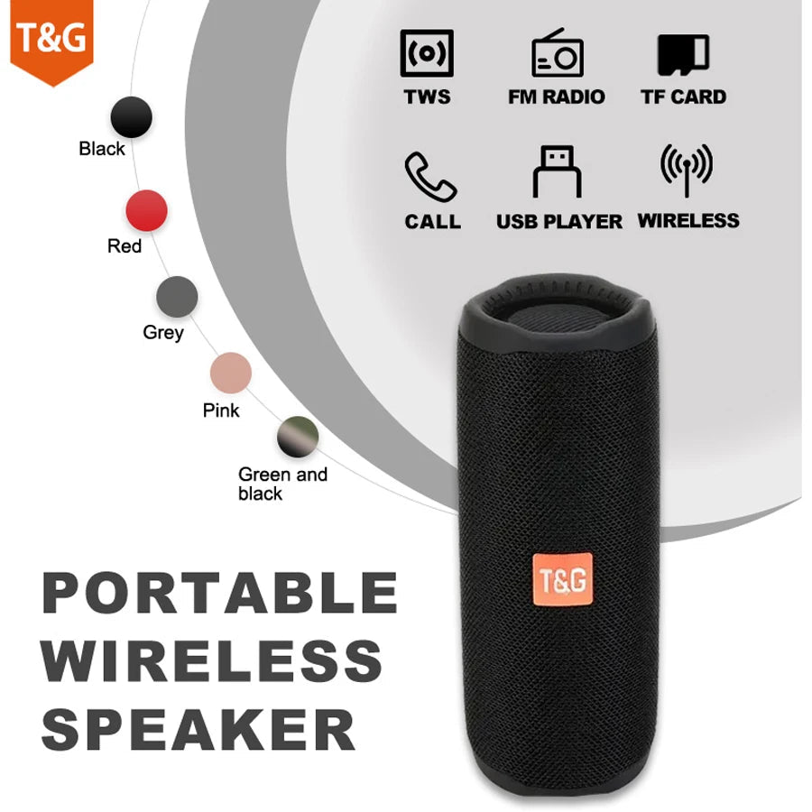 Wireless Portable Bluetooth Speaker Caixa De Som Blutooth Music Sound Box For Radio FM Subwoofer Blootooth Audio Hand Free Baffe - Tara's Tiny Treasures