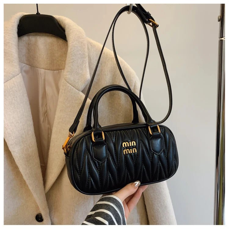 Women Luxury High End Leather Elegant Fashion Shoulder Bag Designer Classic Tote Handbag For Urban Commuter Lifestyle Wear - Tara's Tiny Treasures