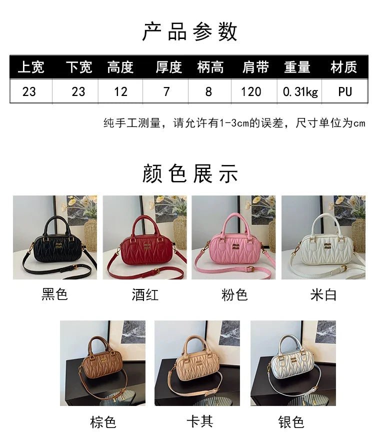 Women Luxury High End Leather Elegant Fashion Shoulder Bag Designer Classic Tote Handbag For Urban Commuter Lifestyle Wear - Tara's Tiny Treasures