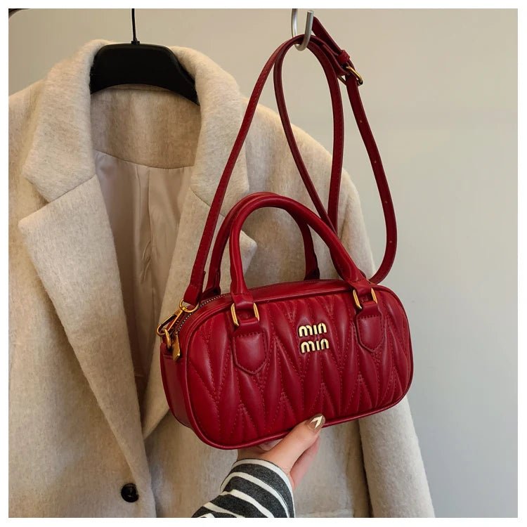 Women Luxury High End Leather Elegant Fashion Shoulder Bag Designer Classic Tote Handbag For Urban Commuter Lifestyle Wear - Tara's Tiny Treasures