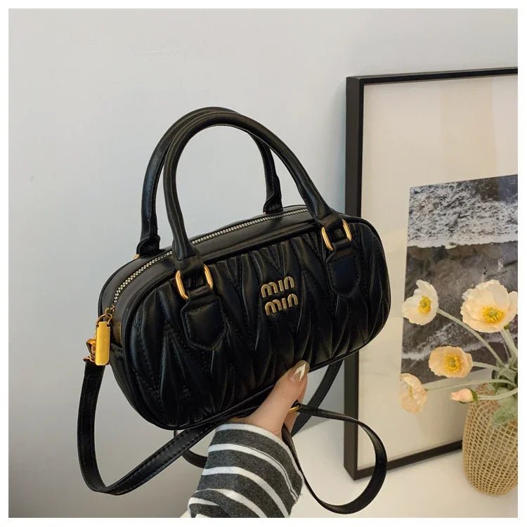 Women Luxury High End Leather Elegant Fashion Shoulder Bag Designer Classic Tote Handbag For Urban Commuter Lifestyle Wear - Tara's Tiny Treasures