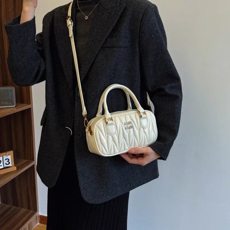 Women Luxury High End Leather Elegant Fashion Shoulder Bag Designer Classic Tote Handbag For Urban Commuter Lifestyle Wear - Tara's Tiny Treasures