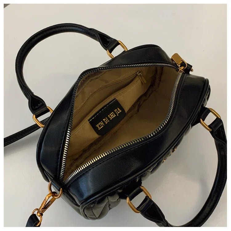 Women Luxury High End Leather Elegant Fashion Shoulder Bag Designer Classic Tote Handbag For Urban Commuter Lifestyle Wear - Tara's Tiny Treasures