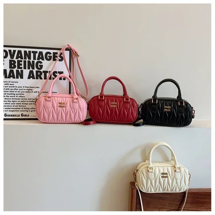 Women Luxury High End Leather Elegant Fashion Shoulder Bag Designer Classic Tote Handbag For Urban Commuter Lifestyle Wear - Tara's Tiny Treasures