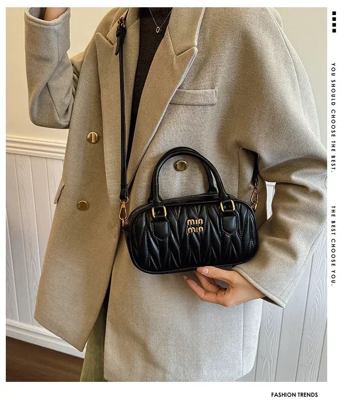 Women Luxury High End Leather Elegant Fashion Shoulder Bag Designer Classic Tote Handbag For Urban Commuter Lifestyle Wear - Tara's Tiny Treasures