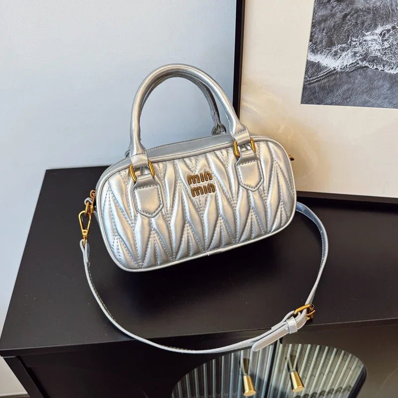 Women Luxury High End Leather Elegant Fashion Shoulder Bag Designer Classic Tote Handbag For Urban Commuter Lifestyle Wear - Tara's Tiny Treasures