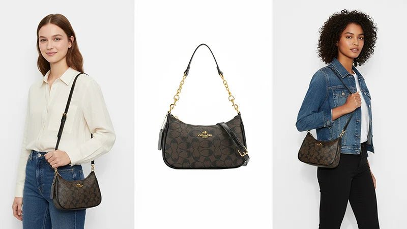 Women's Chain Bags Pvc Geometric Print Handbag Shoulder Crossbody Bag Women's Underarm Bag Suitable For Daily Outfit Matching - Tara's Tiny Treasures