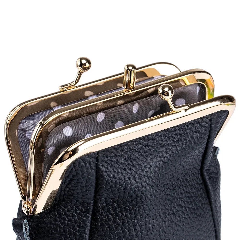 Women's Handbags High Quality Genuine Leather Shoulder Bags Large Capacity Hasp Crossbody Bags for Women Solid Flap Phone Purse - Tara's Tiny Treasures