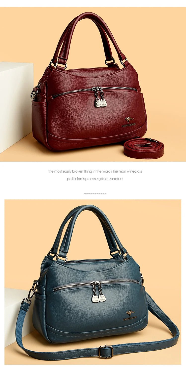 Women's Handbags Trend 2024 Designer Female Leather Shoulder Bags Luxury Brand Ladies Hand Bags Large Capacity Shopping Bag Sac - Tara's Tiny Treasures