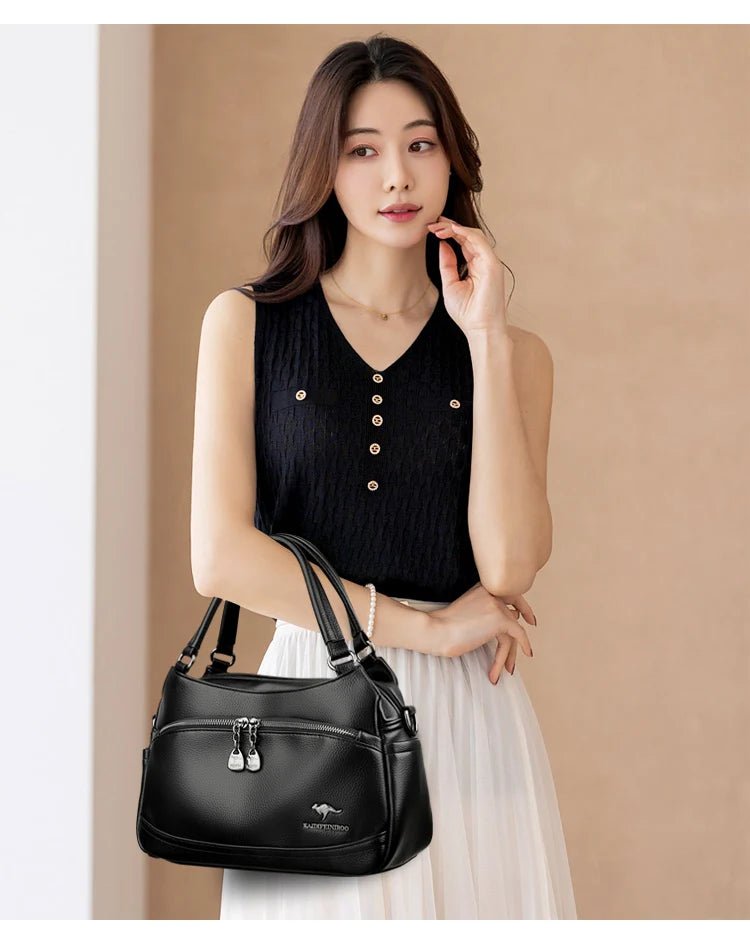 Women's Handbags Trend 2024 Designer Female Leather Shoulder Bags Luxury Brand Ladies Hand Bags Large Capacity Shopping Bag Sac - Tara's Tiny Treasures