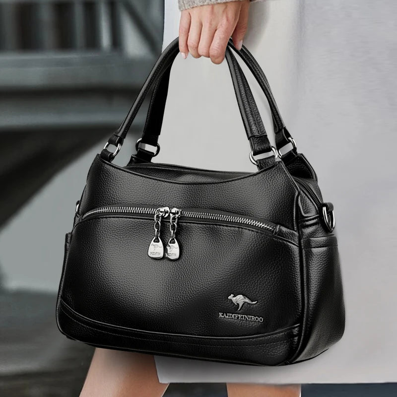 Women's Handbags Trend 2024 Designer Female Leather Shoulder Bags Luxury Brand Ladies Hand Bags Large Capacity Shopping Bag Sac - Tara's Tiny Treasures