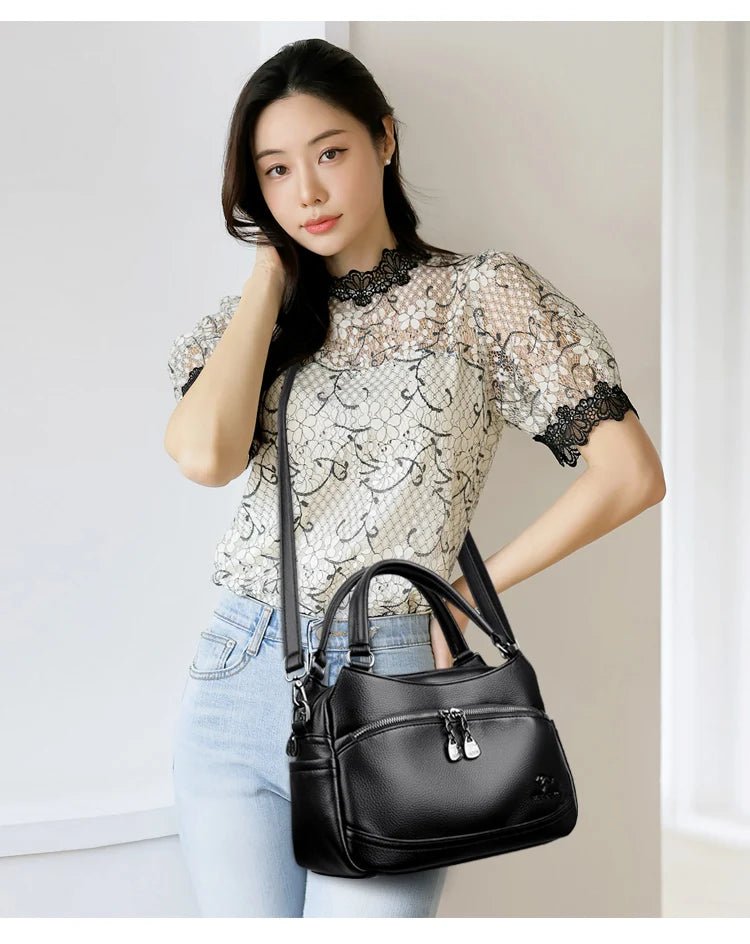 Women's Handbags Trend 2024 Designer Female Leather Shoulder Bags Luxury Brand Ladies Hand Bags Large Capacity Shopping Bag Sac - Tara's Tiny Treasures